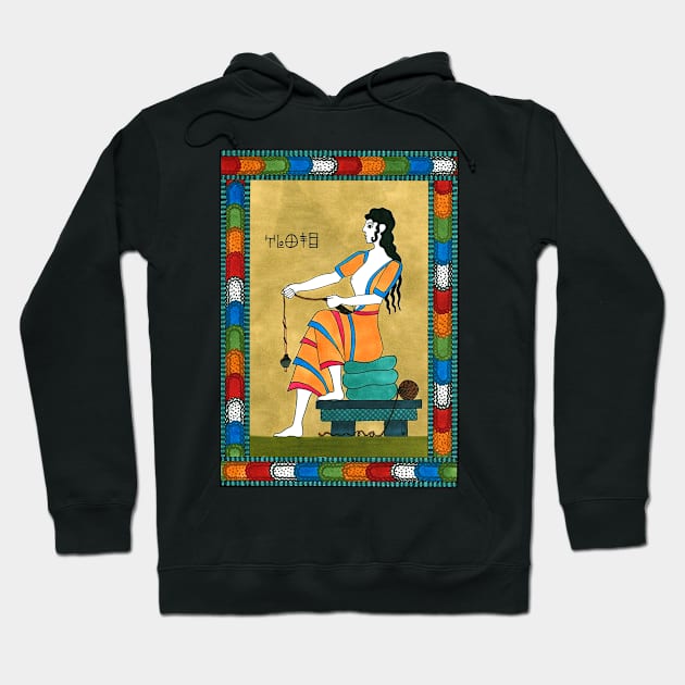 10 Fate from The Minoan Tarot Hoodie by MsLauraPerry